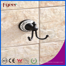 Fyeer Classic Black Accesorio para baño Latón colgante Robe Hook